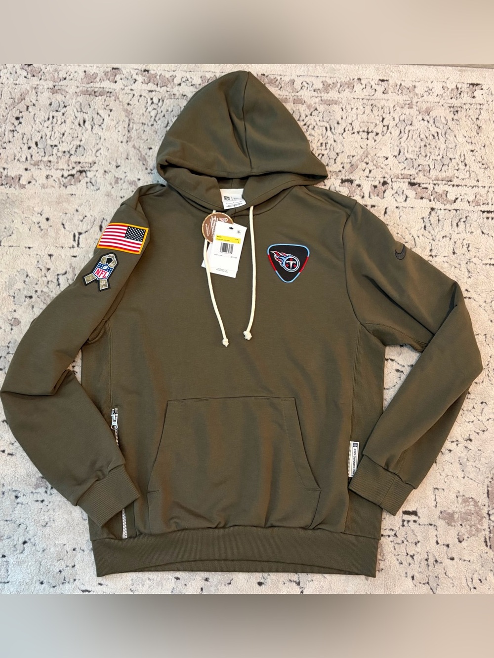 Nike Tennessee Titans Salute to Service 2025 Olive Green NFL Hoodie Men’s Sz: S - Picture 1 of 5